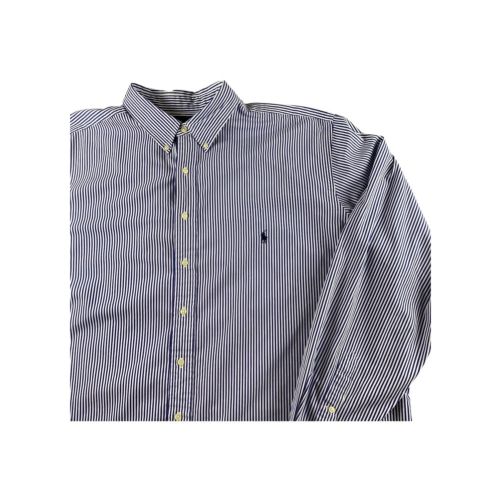 Ralph Lauren Navy & White Pinstripe Button-Down Shirt